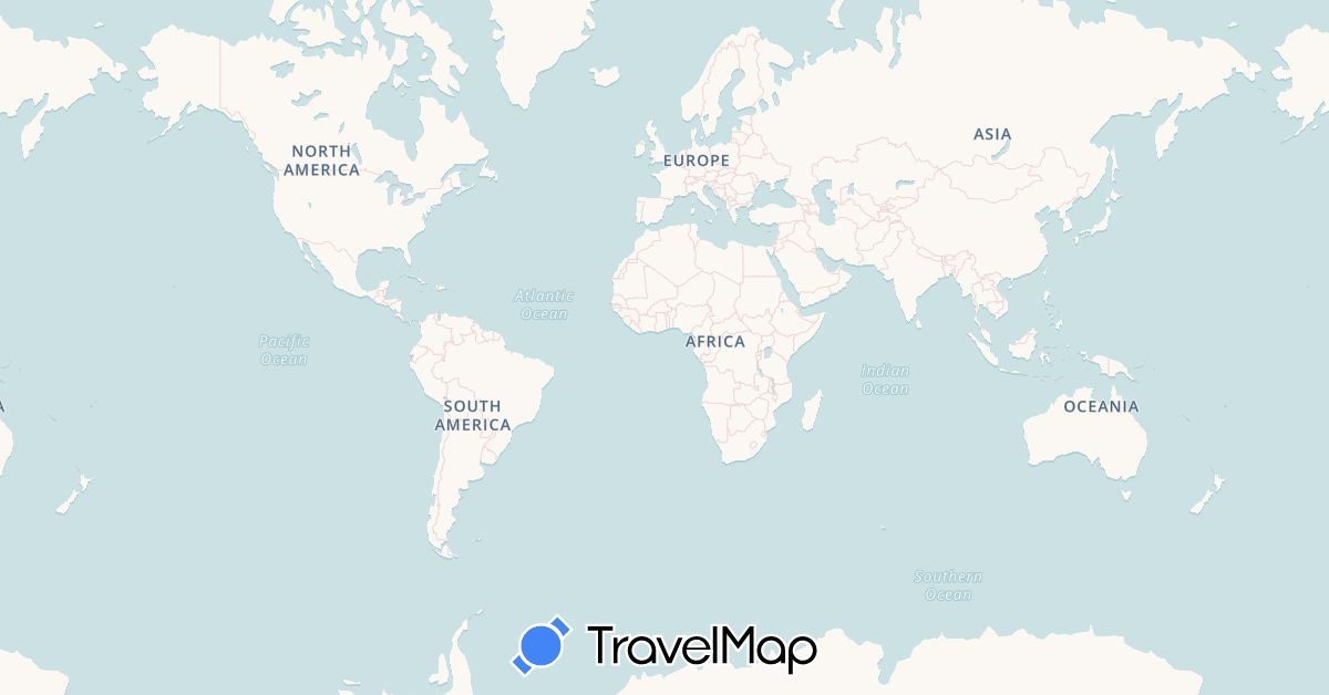 TravelMap itinerary: driving, bus, plane, train, boat in Spain, France, United Kingdom, Greece, Italy, Monaco, Portugal (Europe)